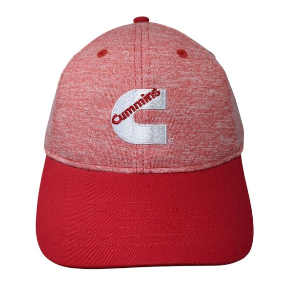 Cummins Snapback Hat Red One Size Adjustable Embroidered Vent Holes - Picture 1 of 8